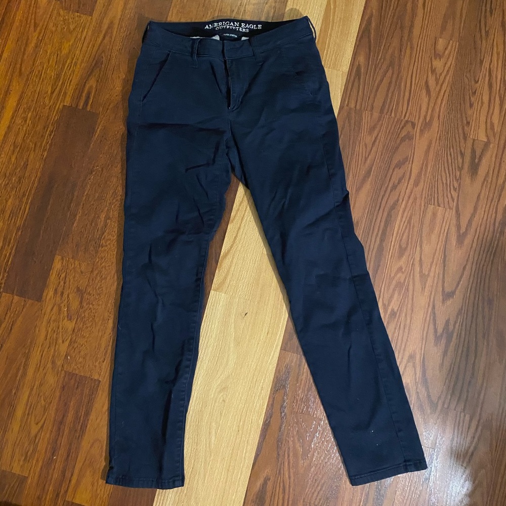 American Eagle navy stretch skinny dress pants!